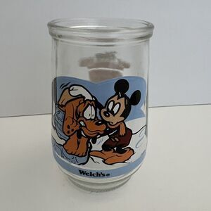 Welchs Jelly Jar Glass The Spirit of Mickey 1 A friend In Need Disney Pluto